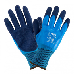 wodoodporne rękawice robocze Urgent 1065 w podwójnie powlekane lateksem i spienionym lateksem