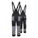 spodnie do pasa Proman 250 Procera z odpinanymi szelkam i pasami odblaskowymi szare spodnie do pasa Proman 250 Procera z odpinanymi szelkam i pasami odblaskowymi szare