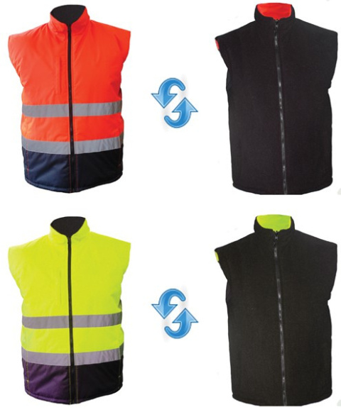 dwustronna kamizelka robocza ocieplana Neptun Consorte ostrzegawcza 2 kolory dwustronna kamizelka robocza ocieplana Neptun Consorte ostrzegawcza 2 kolory