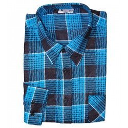 koszula robocza flanelowa Leon Consorte niebieska