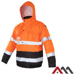 kurtka robocza ocieplana ostrzegawcza 2w1 Flash Short-B Art.Master pomarańczowa kurtka robocza ocieplana ostrzegawcza 2w1 Flash Short-B Art.Master pomarańczowa