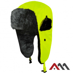 czapka zimowa ostrzegawcza USZANKA FLASH Art.Master żółta