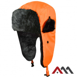 czapka zimowa ostrzegawcza USZANKA FLASH Art.Master pomarańczowa