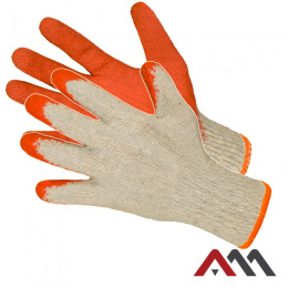 rękawice robocze powlekane lateksem RW XL ORANGE Art.Master