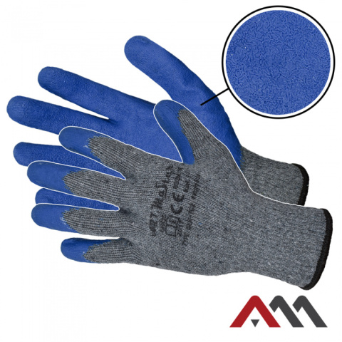rękawice robocze powlekane lateksem RWGRIP BLUE KAT.1 Art.Master rękawice robocze powlekane lateksem RWGRIP BLUE KAT.1 Art.Master