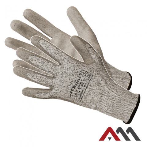 rękawice robocze powlekane PU antyprzecięciowe RCUT KAT.2 Art.Master