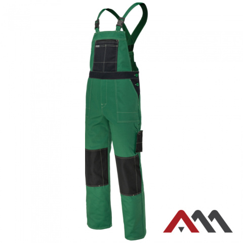 spodnie robocze ogrodniczki GRANDMASTER+ Green Art.Master zielone spodnie robocze ogrodniczki GRANDMASTER+ Green Art.Master zielone