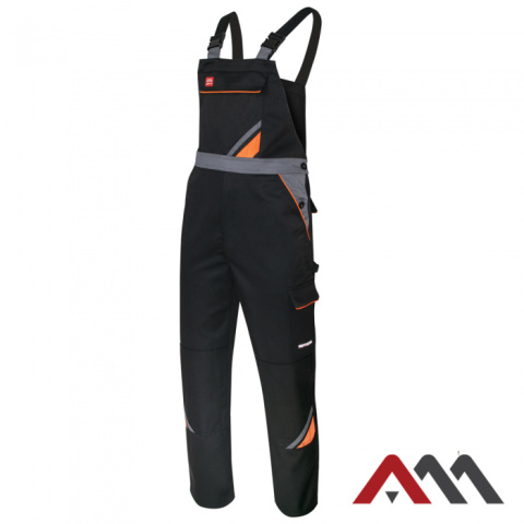 spodnie robocze ogrodniczki PROFESSIONAL BLACK Art.Master