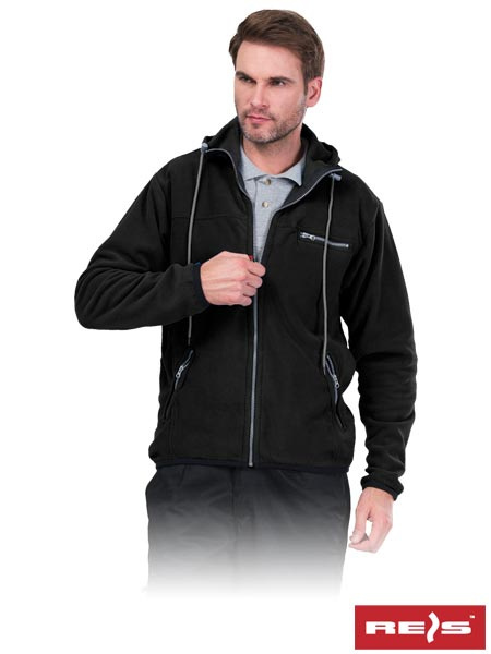 bluza robocza z polaru Polar-Hood Reis czarna bluza robocza z polaru Polar-Hood Reis czarna