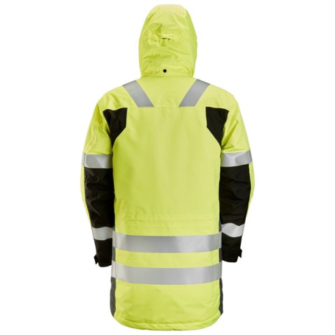 Snickers Workwear AllroundWork 1830 parka odblaskowa przeciwdeszczowa ocieplana żółto-grafitowa Snickers Workwear AllroundWork 1830 parka odblaskowa przeciwdeszczowa ocieplana żółto-grafitowa