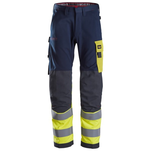 spodnie robocze do pasa odblaskowe ProtecWork 6376 Snickers Workwear