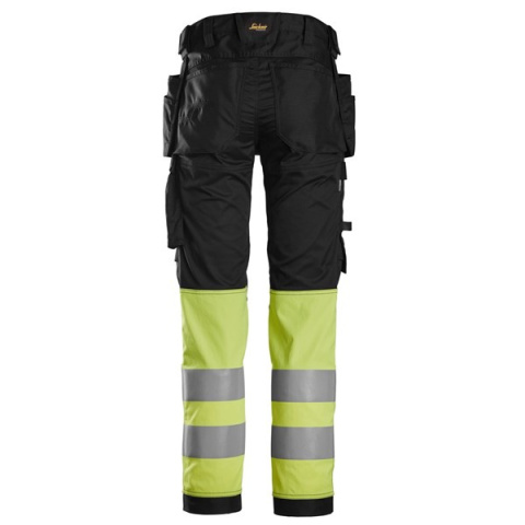 Snickers Workwear spodnie do pasa odblaskowe 6234 czarno-żółte
