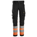 spodnie do pasa odblaskowe Stretch 6334 Snickers Workwear czarno-pomarańczowe spodnie do pasa odblaskowe Stretch 6334 Snickers Workwear czarno-pomarańczowe