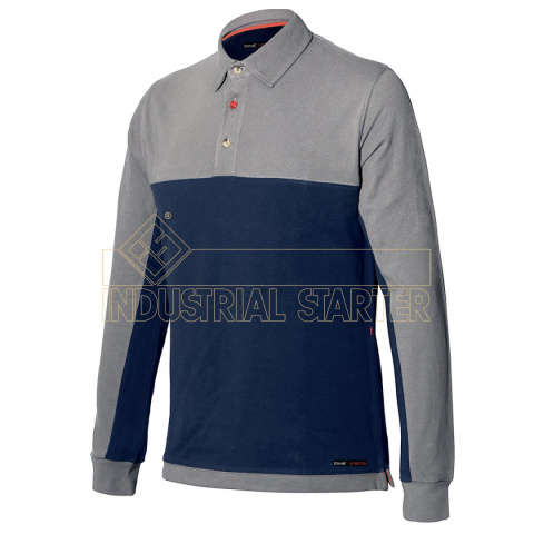 koszulka polo stretch 8776 ISSA niebiesko-szara koszulka polo stretch 8776 ISSA niebiesko-szara