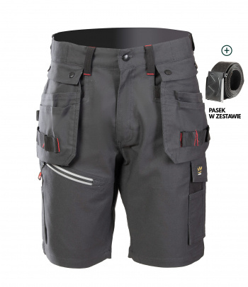krótkie spodenki robocze PRO Seven Kings Polstar grafitowo-czarne krótkie spodenki robocze PRO Seven Kings Polstar grafitowo-czarne