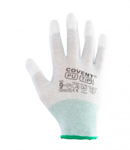 rękawice robocze powlekane poliuretanem Covent PU TIP ESD Polstar