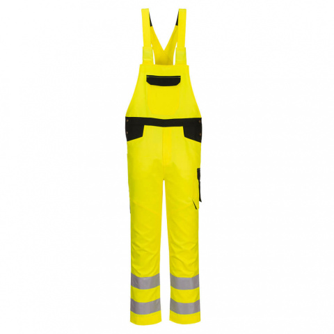 spodnie robocze ogrodniczki PW2 ostrzegawcze PW244 Portwest żółto-czarne spodnie robocze ogrodniczki PW2 ostrzegawcze PW244 Portwest żółto-czarne