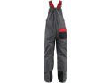 CXS Canis Phoenix Casper spodnie ogrodniczki dziecięce szaro-czerwone