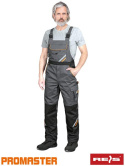 spodnie robocze ogrodniczki Prox Reis szaro-czarne spodnie robocze ogrodniczki Prox Reis szaro-czarne