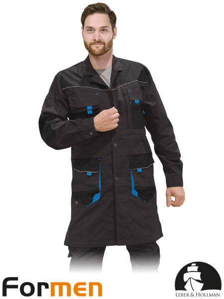 fartuch roboczy LH-FMN-C Leber&Hollman stalowo-czarno-niebieski fartuch roboczy LH-FMN-C Leber&Hollman stalowo-czarno-niebieski