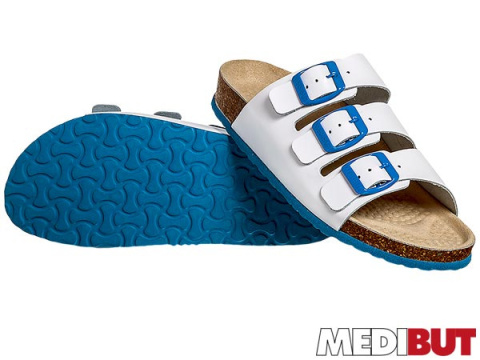 klapki BMKLAKOR3PAS Medibut biało-niebieskie klapki BMKLAKOR3PAS Medibut biało-niebieskie