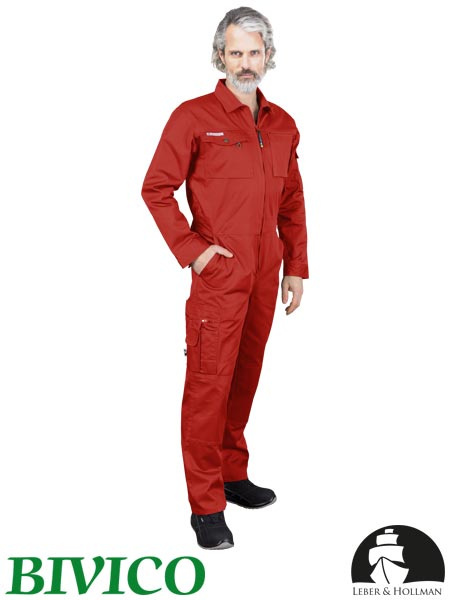 kombinezon roboczy LH-OVERTER Leber&Hollman czerwony kombinezon roboczy LH-OVERTER Leber&Hollman czerwony