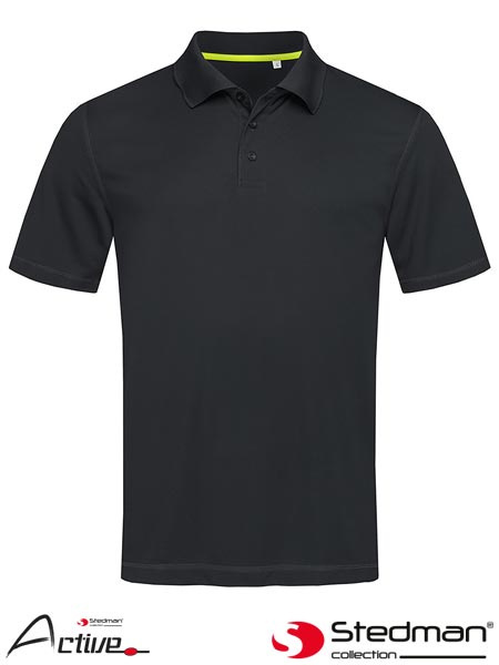 polo męskie SST8450 Stedman czarne polo męskie SST8450 Stedman czarne