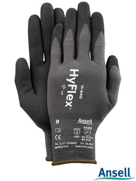 RĘKAWICE ROBOCZE  POWLEKANE NITRYLEM MANUALNE HYFLEX 11-840 ANSELL NA PRODUKCJĘ MAGAZYN DO SERWISU DO SMARÓW I OLEJU RĘKAWICE ROBOCZE  POWLEKANE NITRYLEM MANUALNE HYFLEX 11-840 ANSELL NA PRODUKCJĘ MAGAZYN DO SERWISU DO SMARÓW I OLEJU