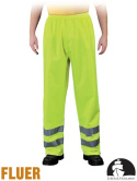 Leber&Hollman LH-FLUER-T ostrzegawcze spodnie przeciwdeszczowe odblaskowe żółte