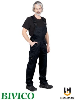 spodnie robocze ogrodniczki LH-BISTER Leber&Hollman czarne