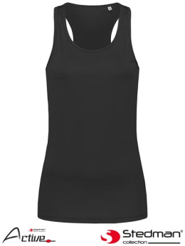 t-shirt damski bez rękawów SST8110 Stedman czarny