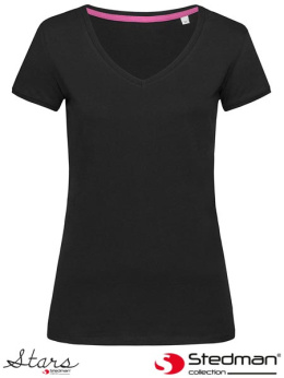 t-shirt damski V-NECK SST9130 Stedman czarny