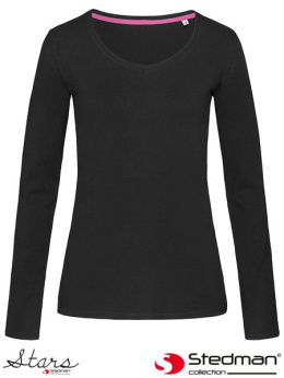 t-shirt damski z długim rękawem SST9720 Stedman czarny
