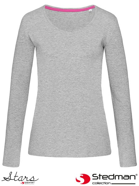 t-shirt damski z długim rękawem SST9720 Stedman szary