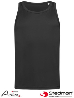 t-shirt męski bez rękawów SST8010 Stedman czarny