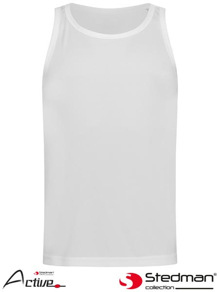 t-shirt męski bez rękawów SST8010 Stedman biały t-shirt męski bez rękawów SST8010 Stedman biały