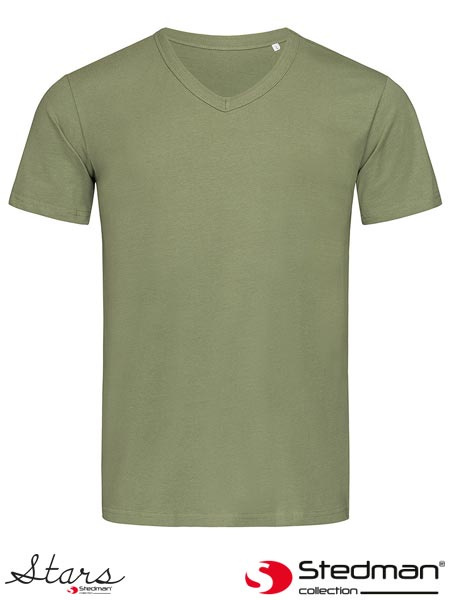 t-shirt męski V-NECK SST9010 Stedman zielony military t-shirt męski V-NECK SST9010 Stedman zielony military