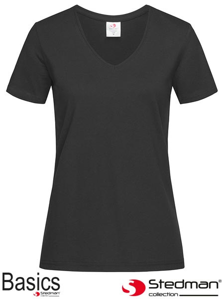 t-shirt damski V-NECK SST2700 Stedman czarny t-shirt damski V-NECK SST2700 Stedman czarny