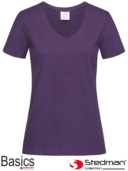 t-shirt damski V-NECK SST2700 Stedman jagodowy t-shirt damski V-NECK SST2700 Stedman jagodowy