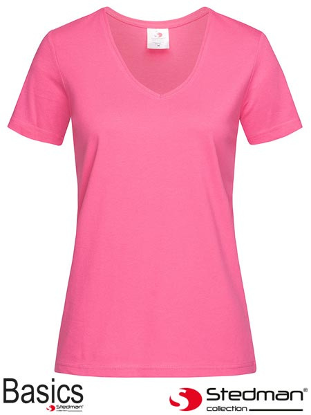 t-shirt damski V-NECK SST2700 Stedman różowy t-shirt damski V-NECK SST2700 Stedman różowy