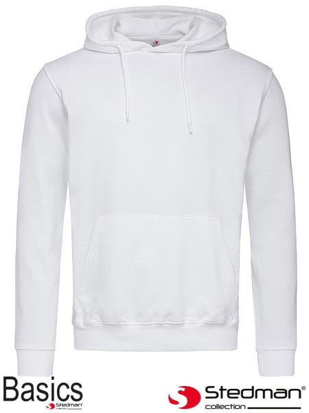 bluza męska z kapturem SST4100 Stedman biała bluza męska z kapturem SST4100 Stedman biała