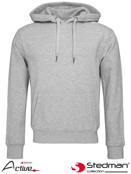 bluza męska z kapturem SST5600 Stedman szary jasny