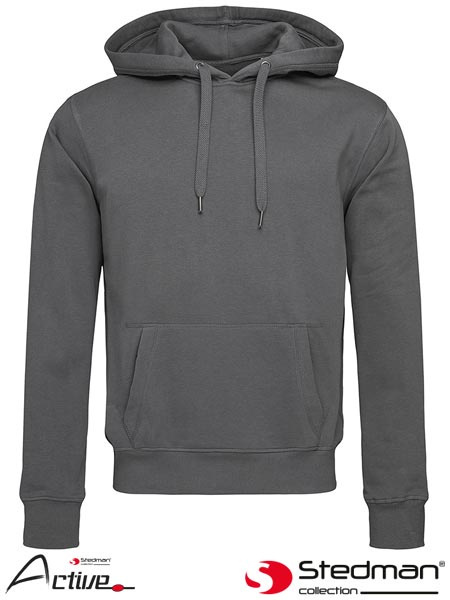 bluza męska z kapturem SST5600 Stedman szara
