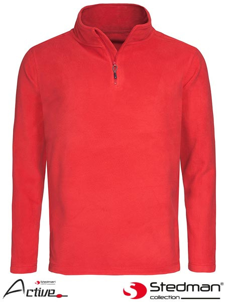 bluza męska z polaru SST5020 Stednam czerwona bluza męska z polaru SST5020 Stednam czerwona