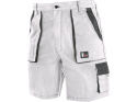krótkie spodenki robocze męskie Luxy Tomas CXS Canis biało-szare krótkie spodenki robocze męskie Luxy Tomas CXS Canis biało-szare
