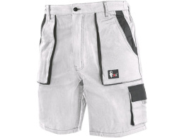 krótkie spodenki robocze męskie Luxy Tomas CXS Canis biało-szare
