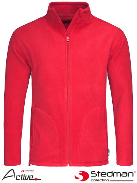 kurtka męska z polaru SST5030 Stednam czerwona