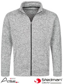kurtka męska z polaru SST5850 Stedman light grey melange
