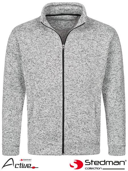 kurtka męska z polaru SST5850 Stedman light grey melange kurtka męska z polaru SST5850 Stedman light grey melange