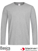 t-shirt męski z długim rękawem SST2130 Stedman szary